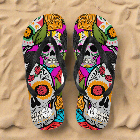 Dead sugar skull Flip-Flops