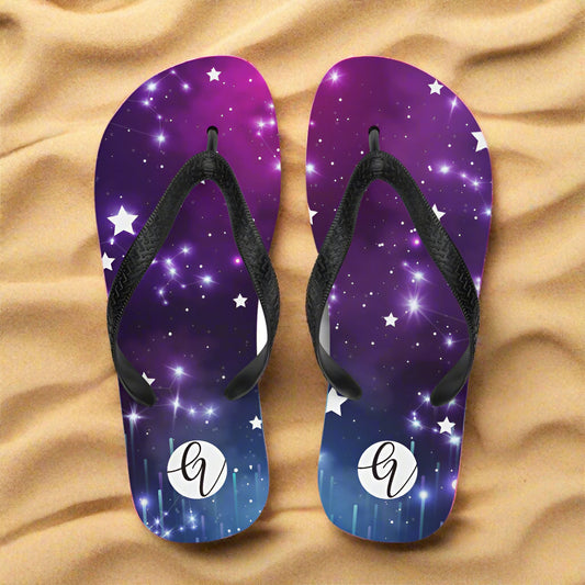 Galaxy Stars Flip-Flops