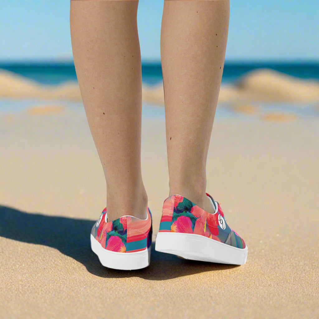 Barbie Floral Lace-up Canvas Shoes