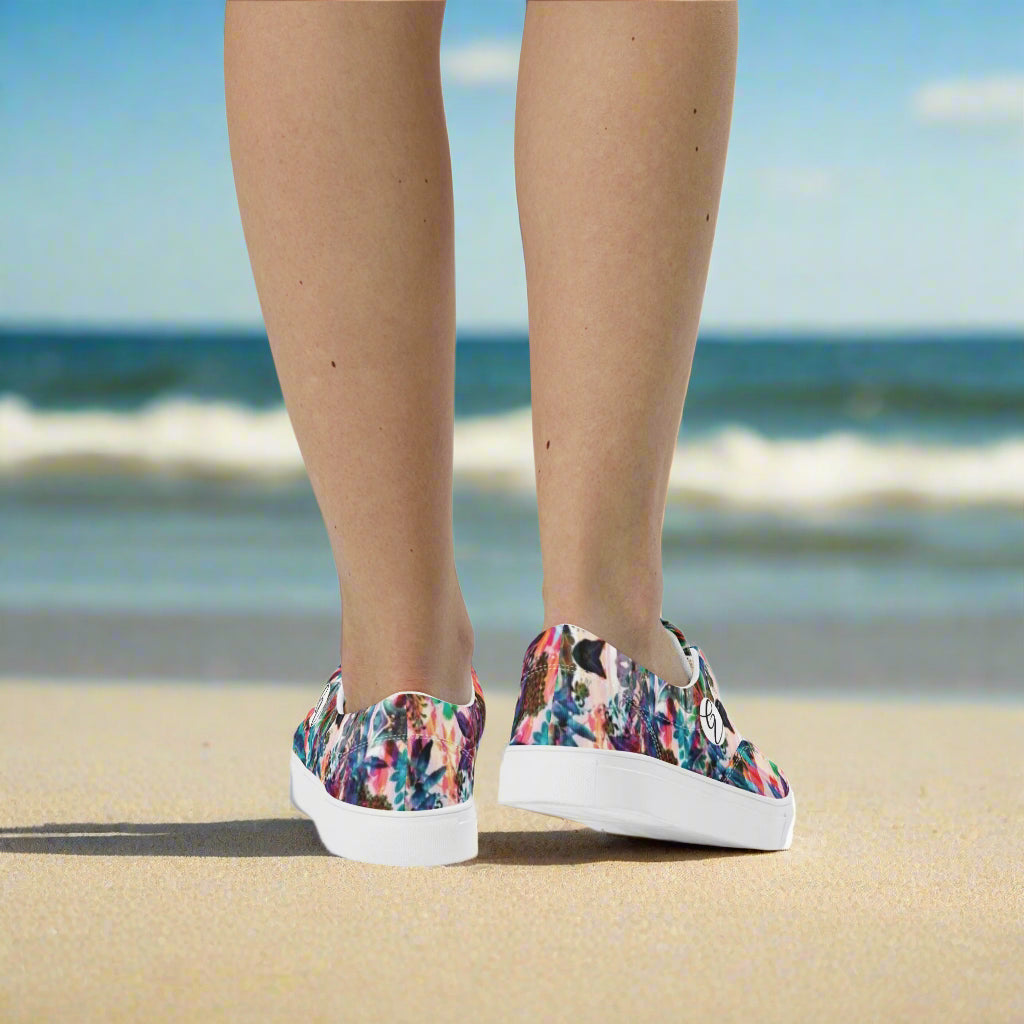 Multi Colored Lace-up Canvas Shoes