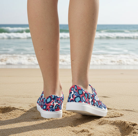 Leopard Design Pattern Lace-up Canvas Shoes