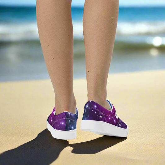 Galaxy Stars Lace-up Canvas Shoes