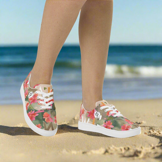 In The Wild lace-up Canvas Shoes