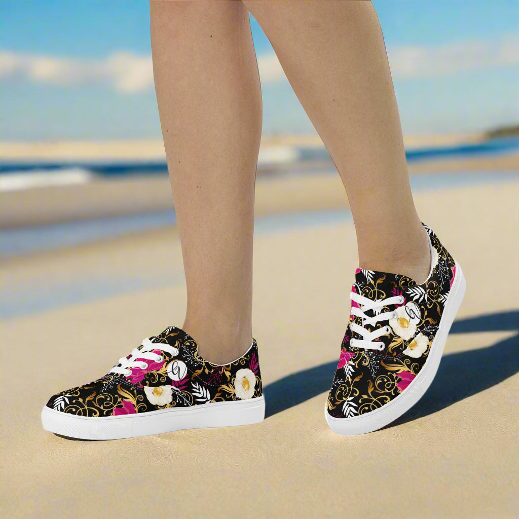 Black Timber Lace-up Canvas Shoes