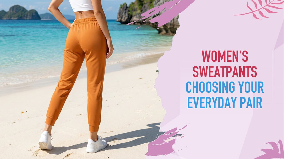 Rust orange Girlie Vault joggers with cuffed ankles, shown from the waist down on the sand