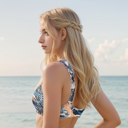 Animal skin Padded Bikini Top