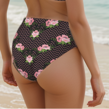 Pink Rose Apparel high-waisted bikini bottom