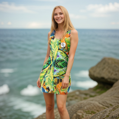 Leaves Floral Cut & Sew Dress