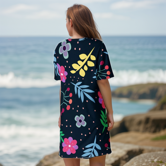 Colourful Ditsy T-shirt Dress