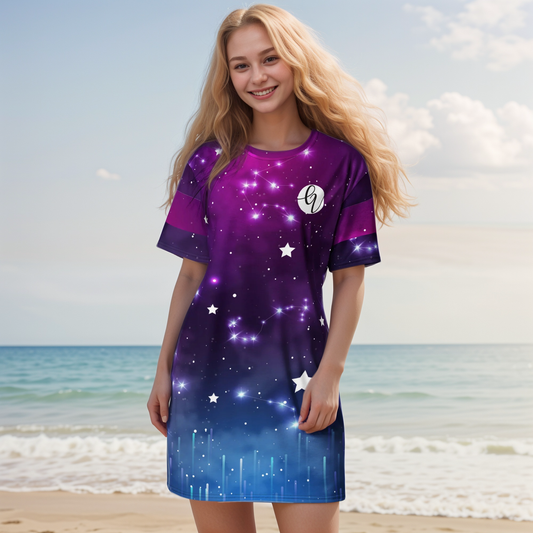 Galaxy Stars T-shirt Dress