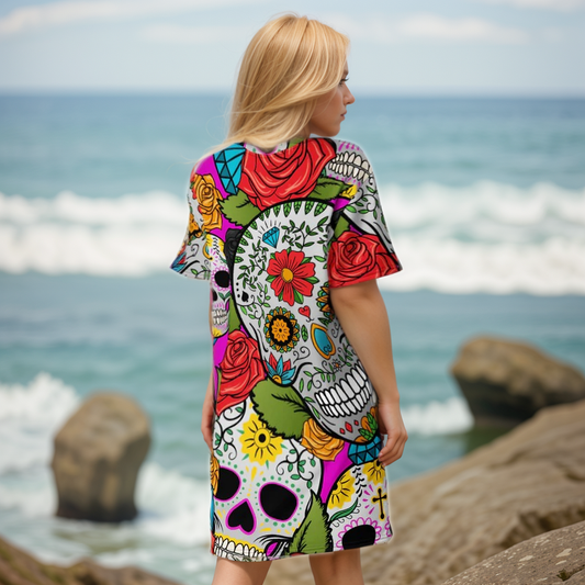 Dead Sugar Skull T-shirt Dress
