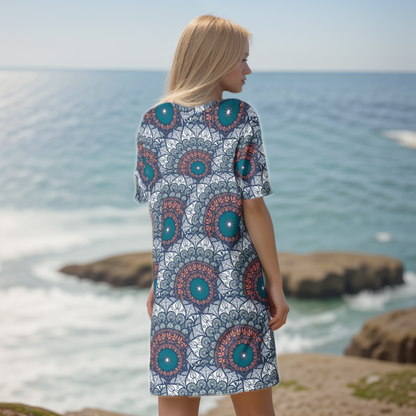 Mandala Print T-shirt Dress