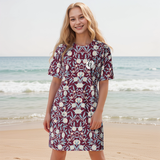 Autumn Bloom T-shirt Dress