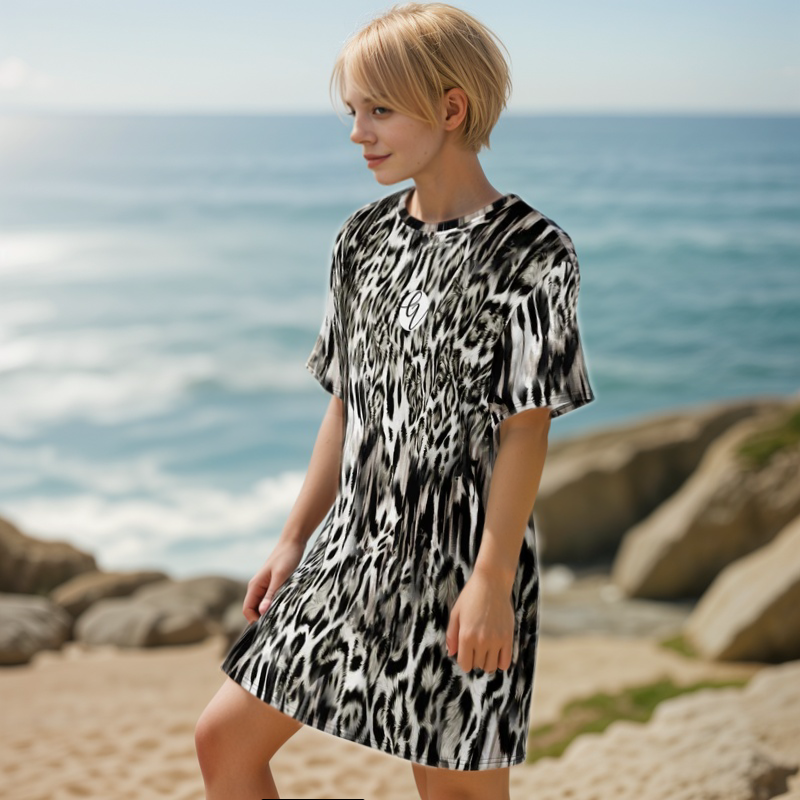 Snow Jaguar T-shirt Dress