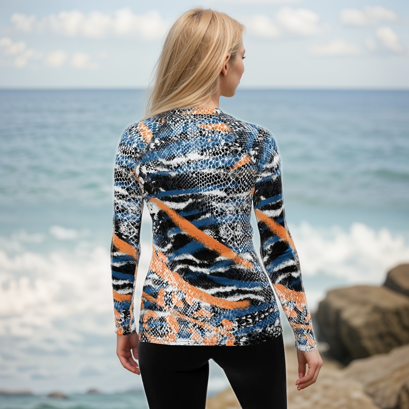Animal skin Women's Rash Guard
