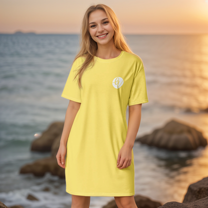 Yellow Coloured T-shirt Dress