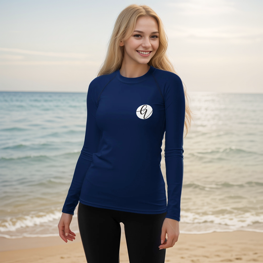 Blue Dark Colored Rash Guard
