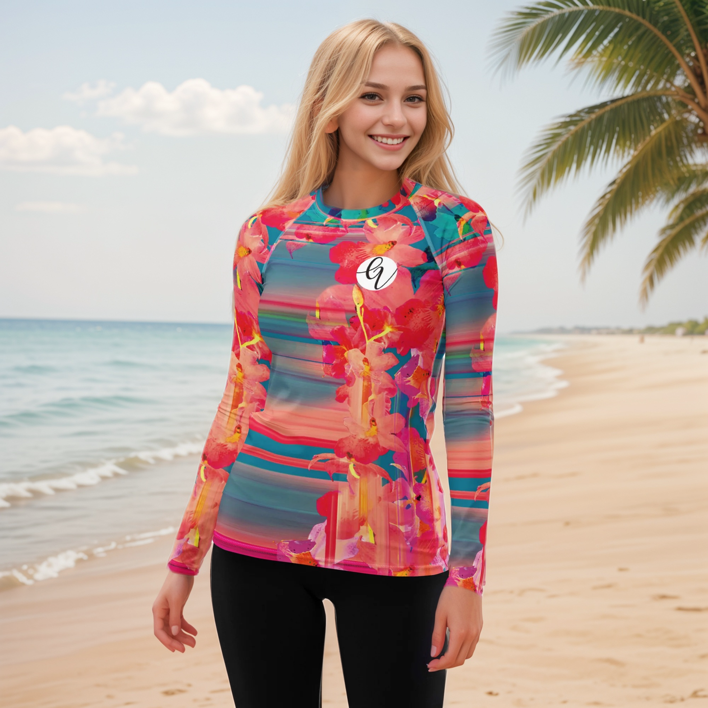 Barbie Floral Rash Guard