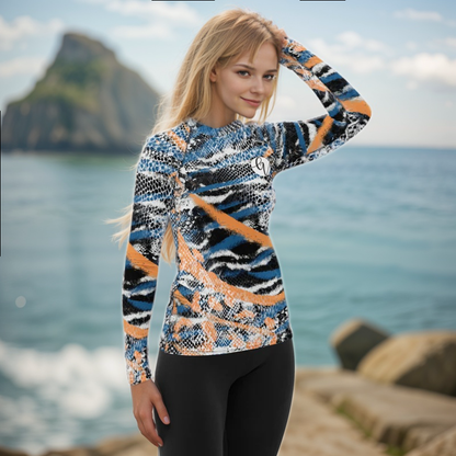 Animal skin Women's Rash Guard
