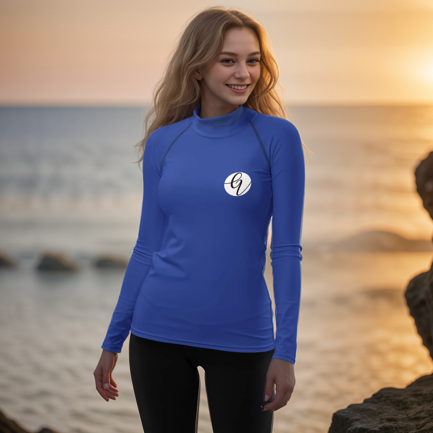 Blue Colored Rash Guard