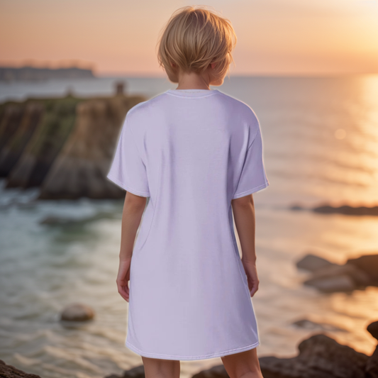 Violet Colored T-shirt Dress