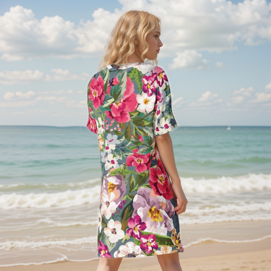 Wild Floral T-shirt Dress