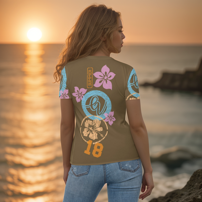 Brown Flowers T-shirt