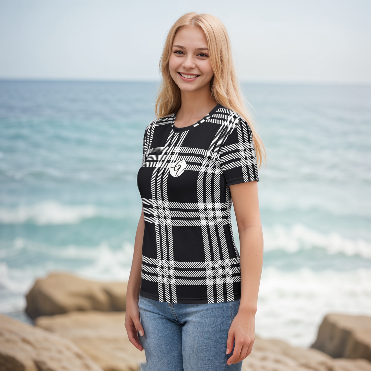 Black Plaid T-shirt