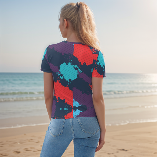 Geo Wave Pattern T-shirt
