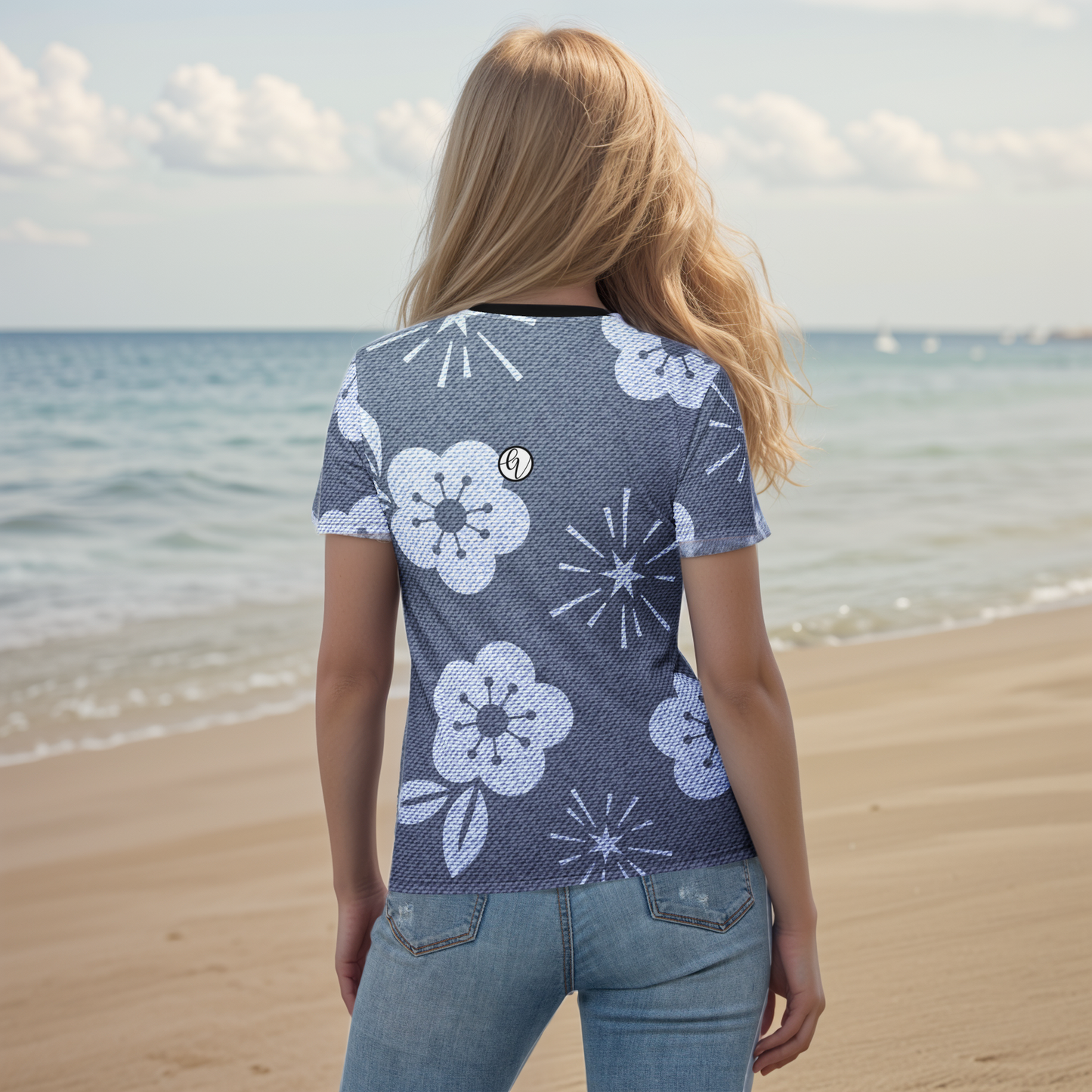 Grey Flower T-shirt
