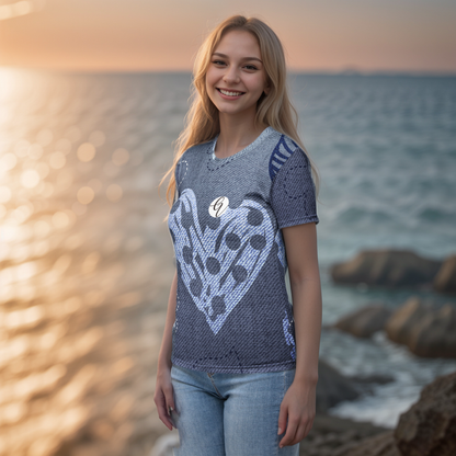 Grey Heart Floral T-shirt