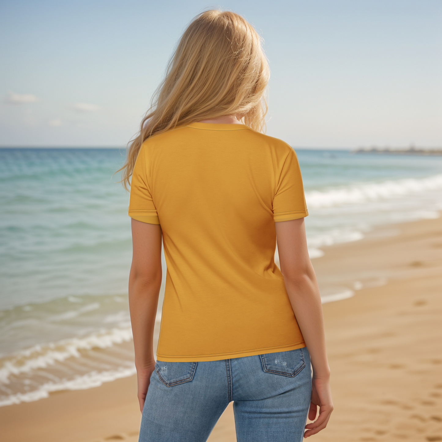 Mustard coloured T-shirt