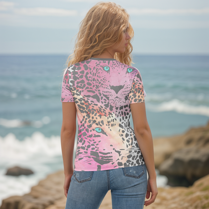 Ombre Black Leopard Print T-shirt