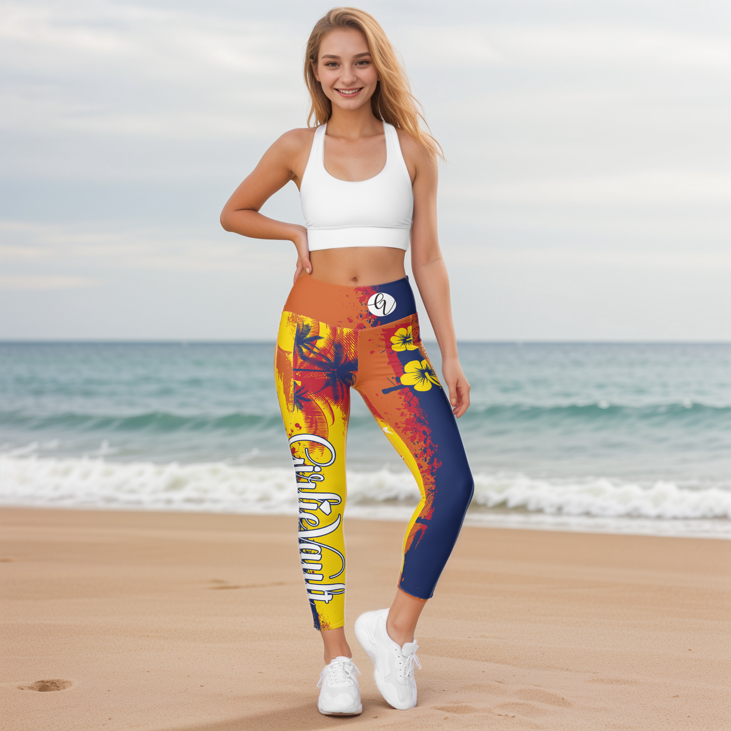 GirlieVault Yellow Leggings with pockets