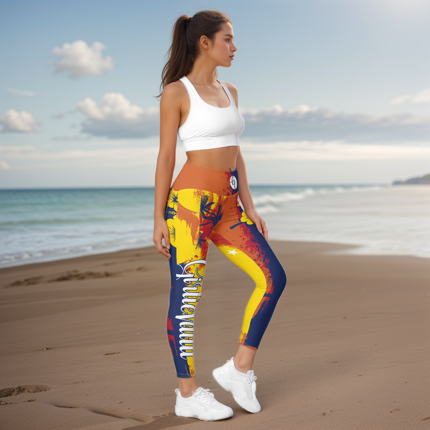 GirlieVault Yellow Leggings with pockets