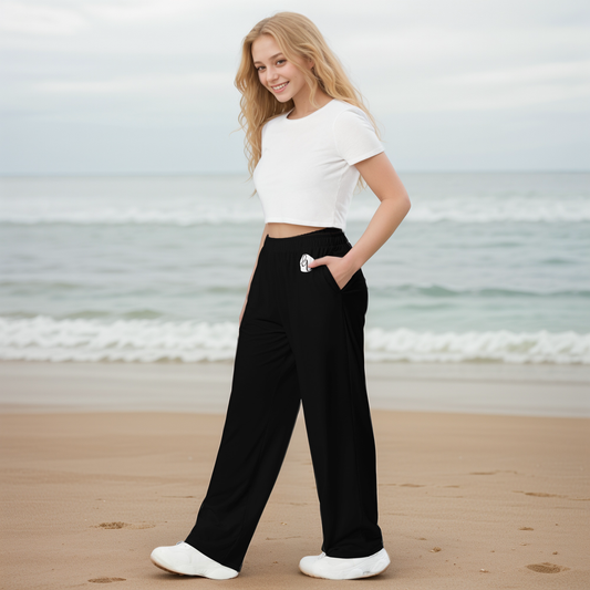 Black Colored Wide Leg Pants