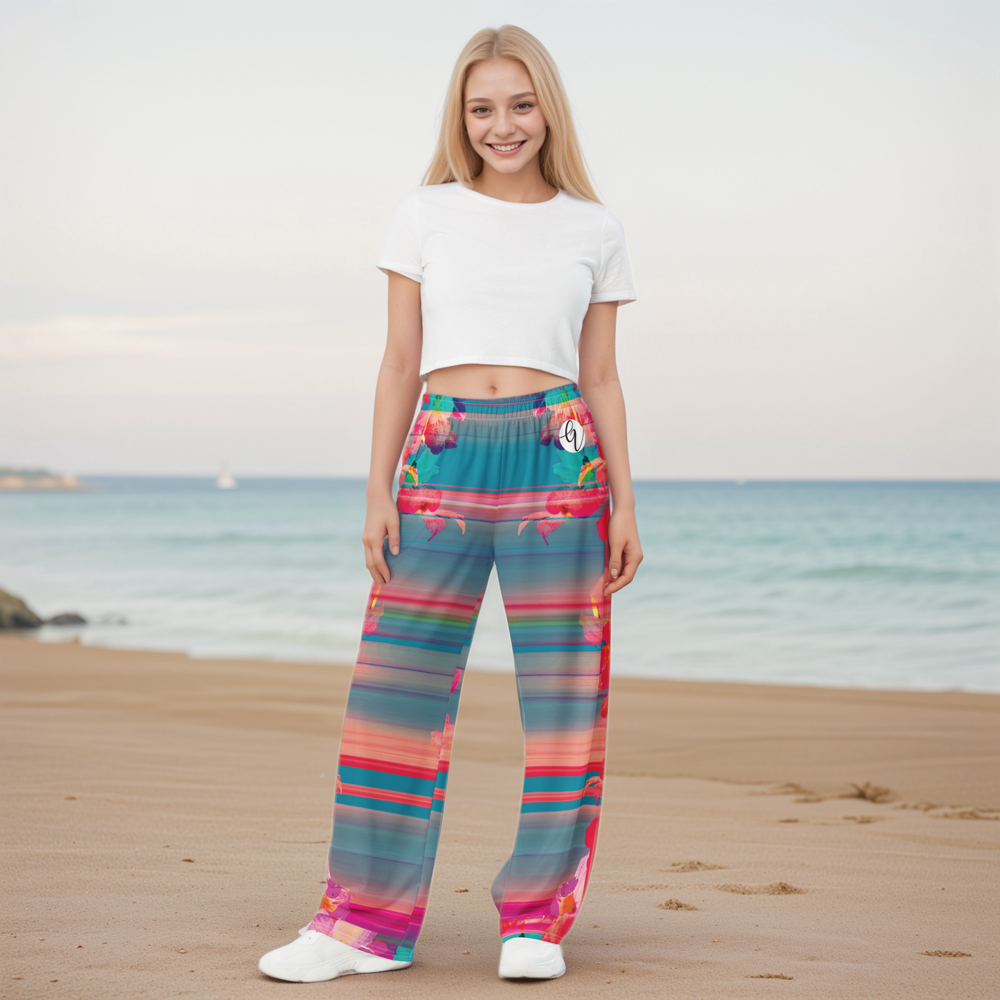 Barbie Floral Wide Leg Pants