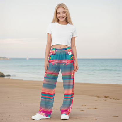 Barbie Floral Wide Leg Pants