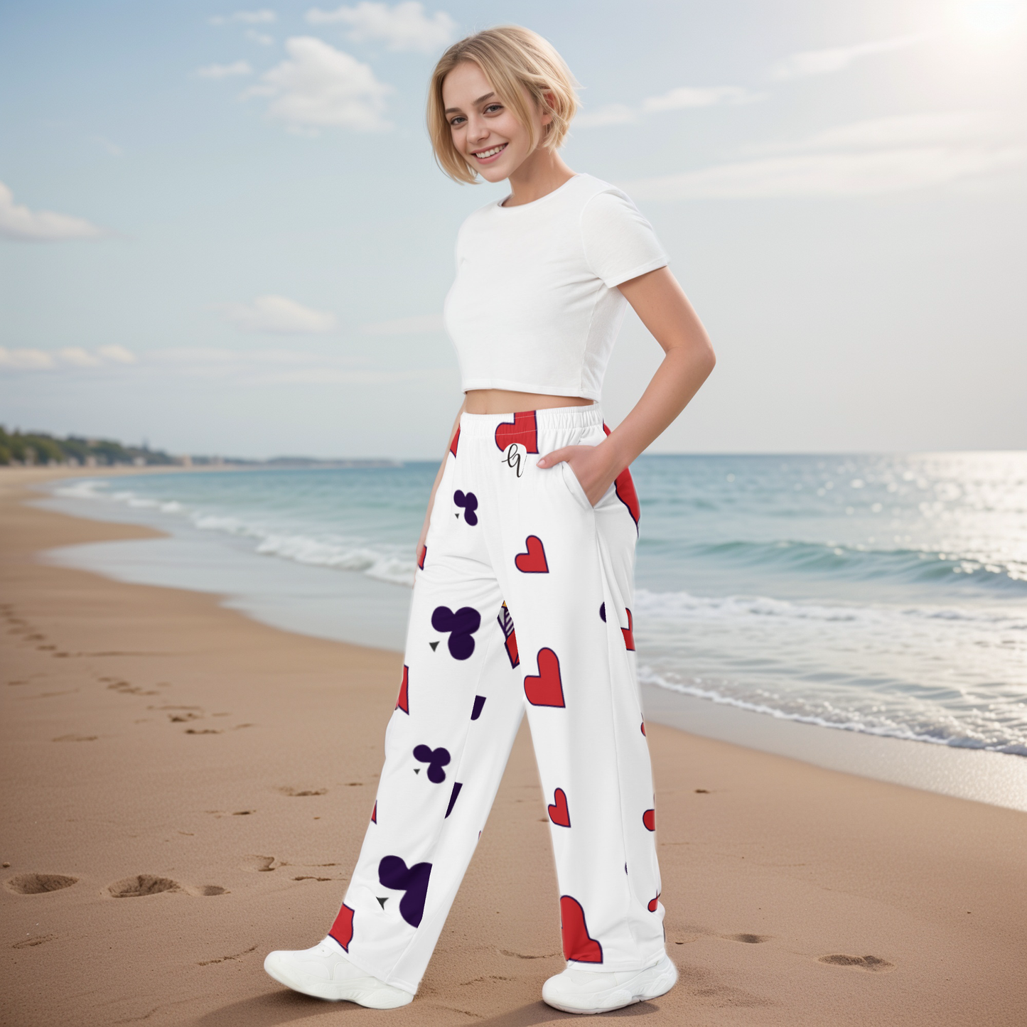 King Of Hearts Wide Leg Pants