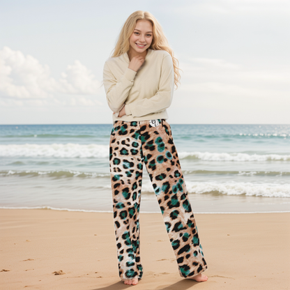 Jaguar Skin Wide Leg Pants