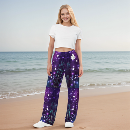 Galaxy Stars Wide Leg Pants