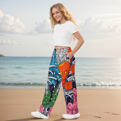 Koi Fish Wide Leg Pants