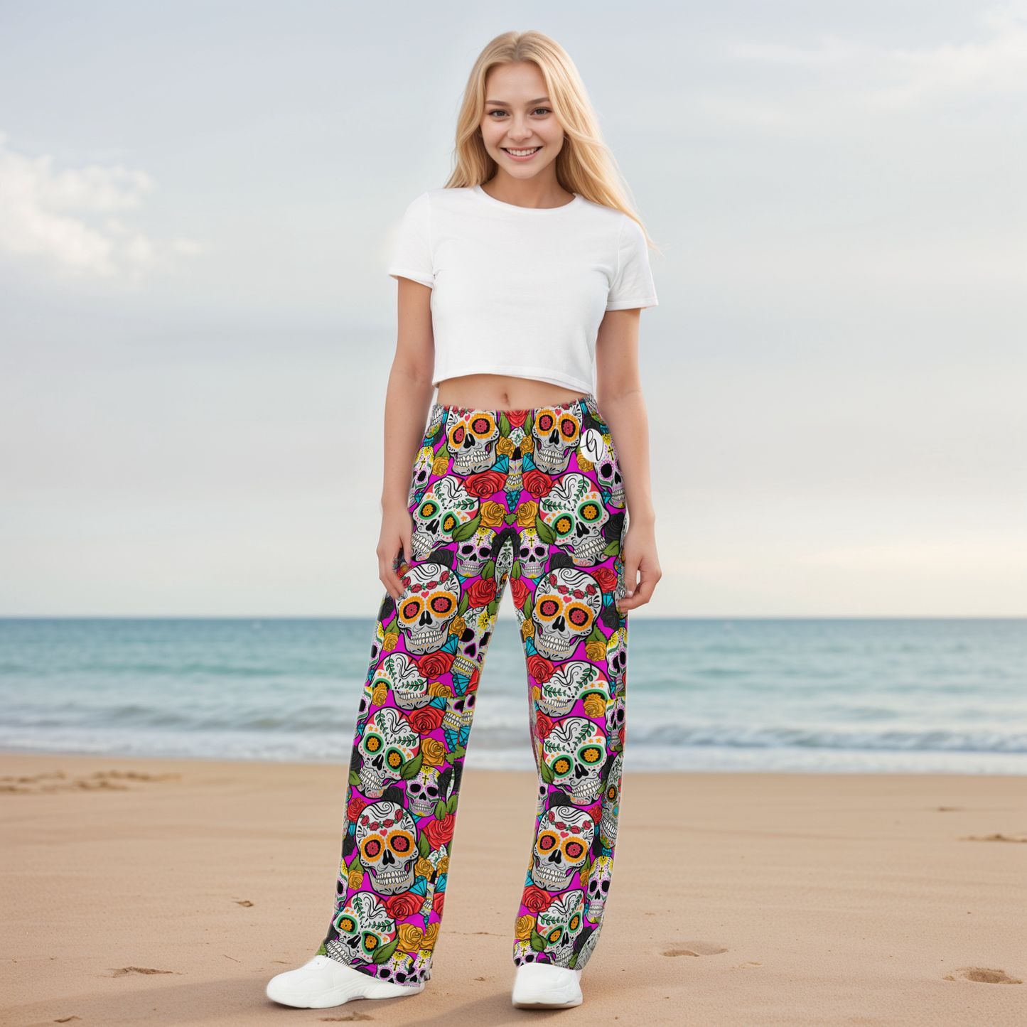 Dead Sugar Skull Wide Leg Pants