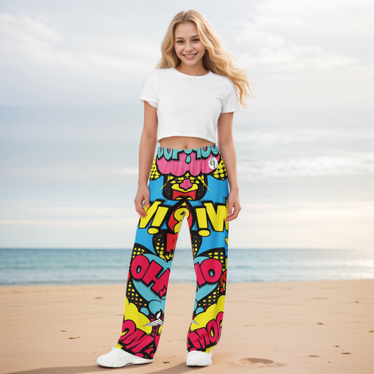 Cool Comic Wide Leg Pants