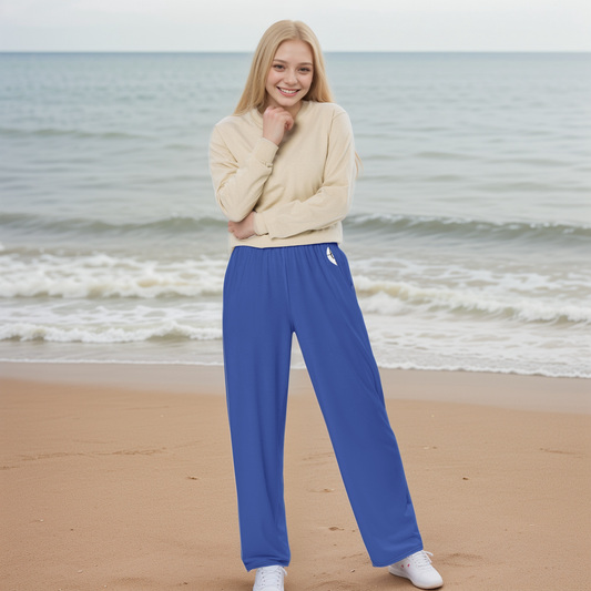 Blue Colored Wide Leg Pants