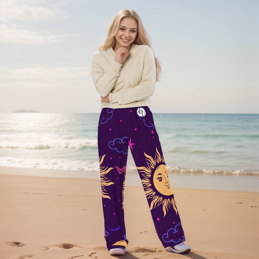 Galaxy Pattern Wide Leg Pants