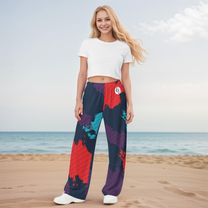 Geo Wave Wide Leg Pants