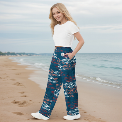 Victoria Line Wide-Leg Pants