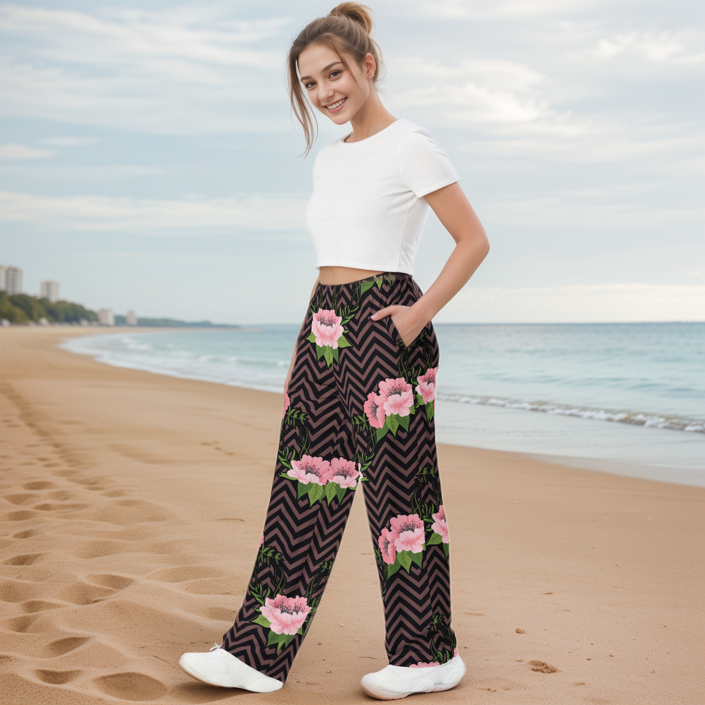 Pink Rose Apparel Wide-Leg Pants