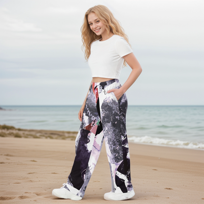 Street Cool Art Wide-Leg Pants